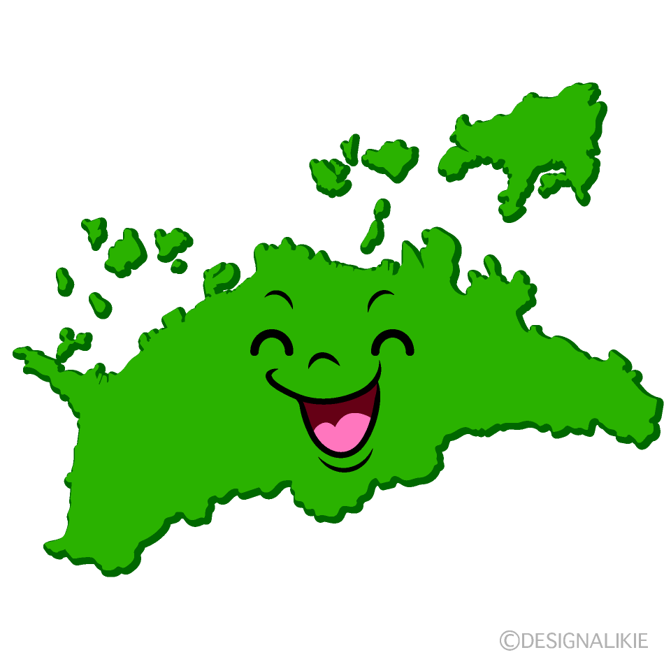 かわいい笑顔の香川県イラスト