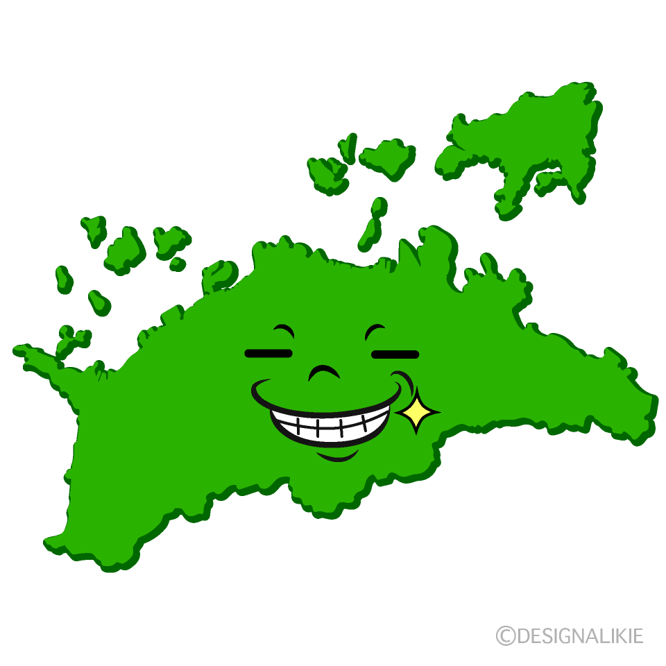 かわいいニヤリの香川県イラスト