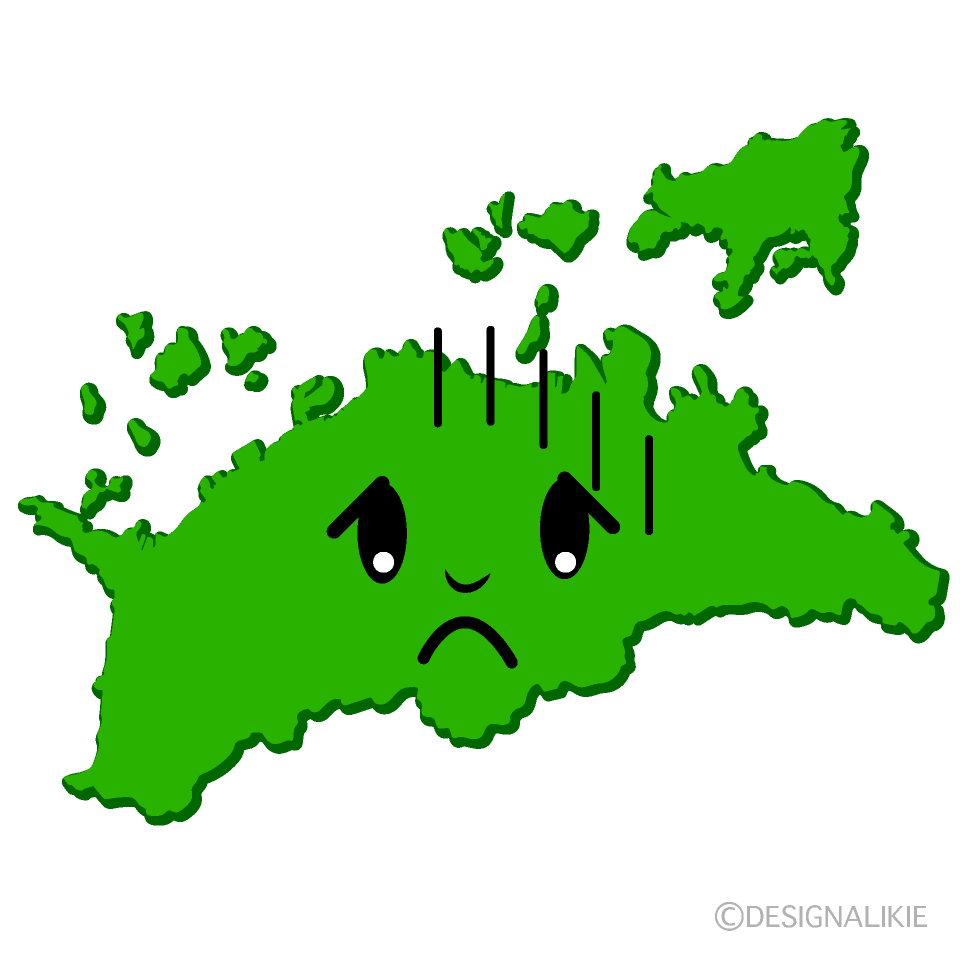 かわいい落ち込む香川県イラスト