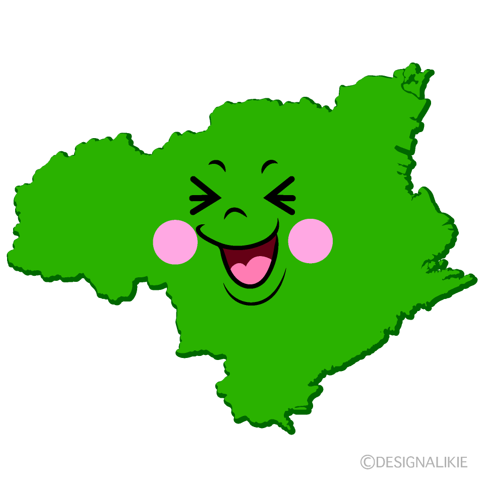 かわいい笑う徳島県イラスト