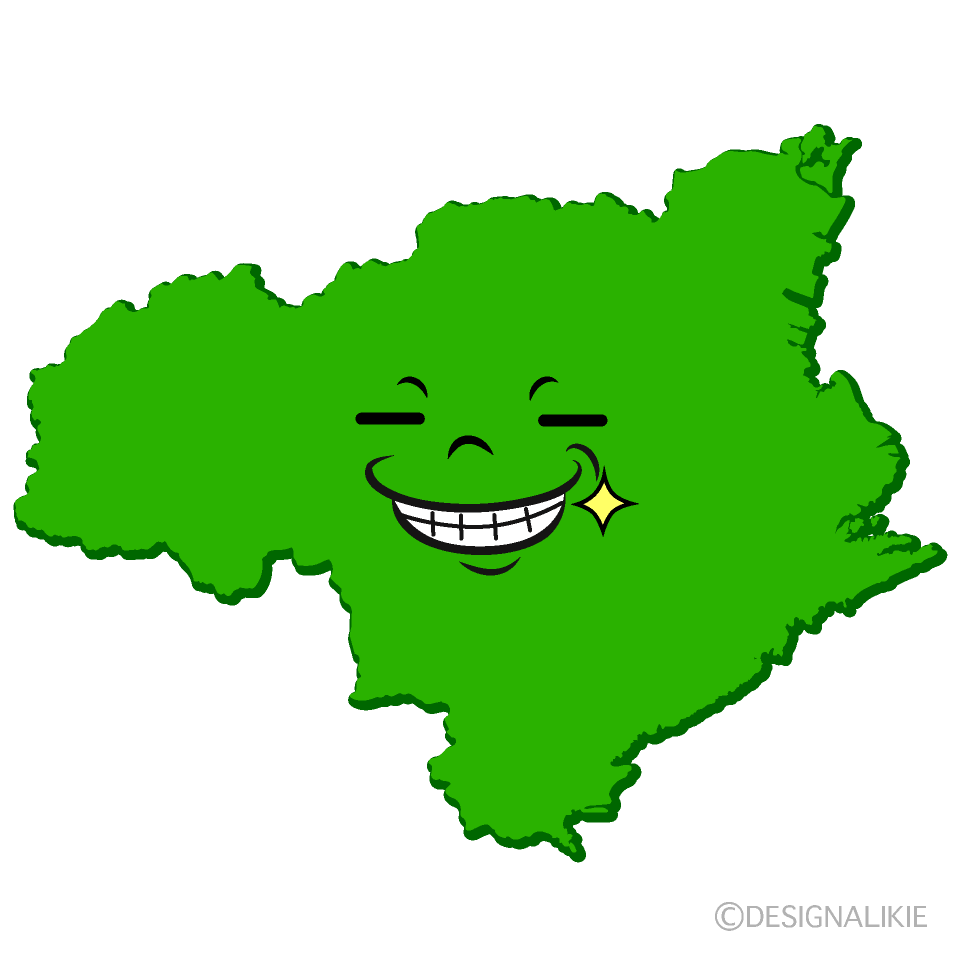 かわいいニヤリの徳島県イラスト