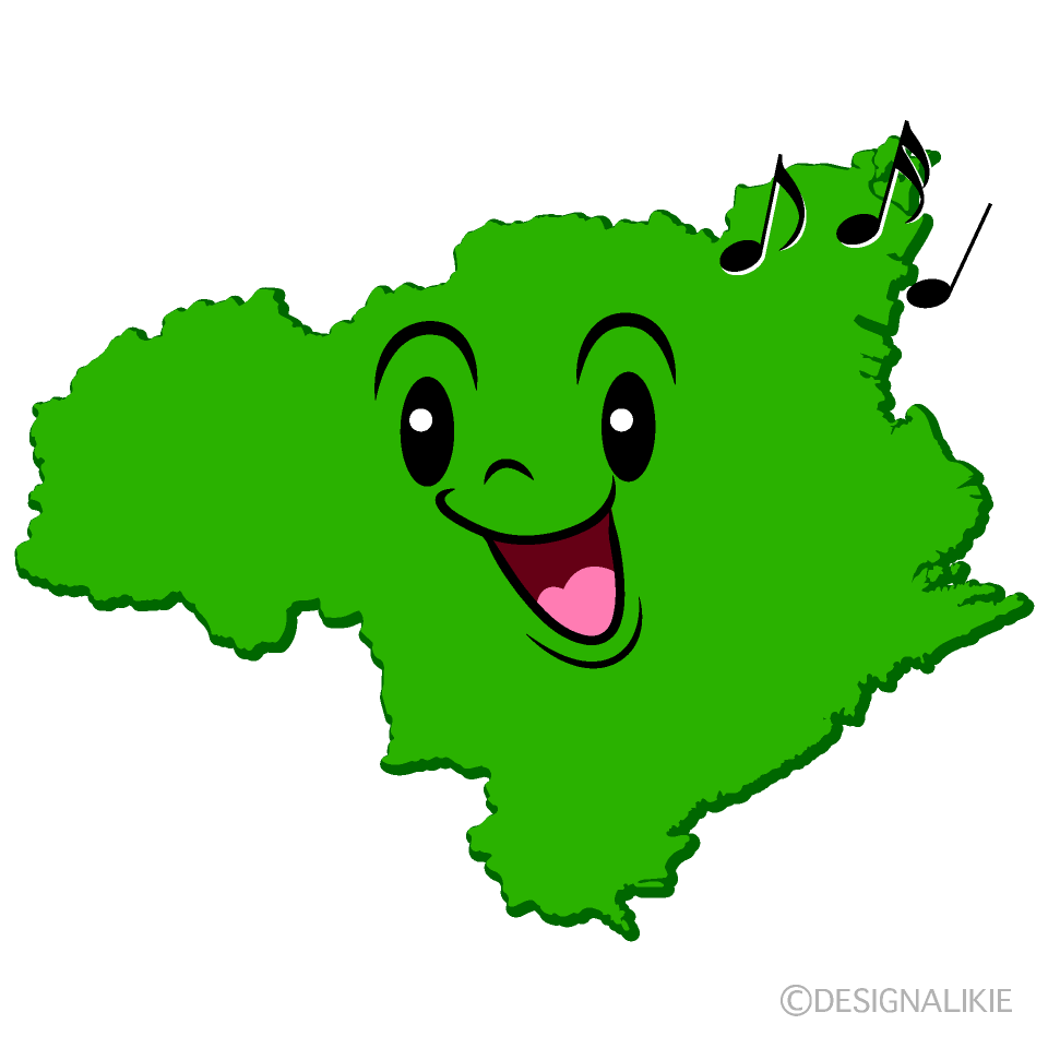 かわいい歌う徳島県イラスト