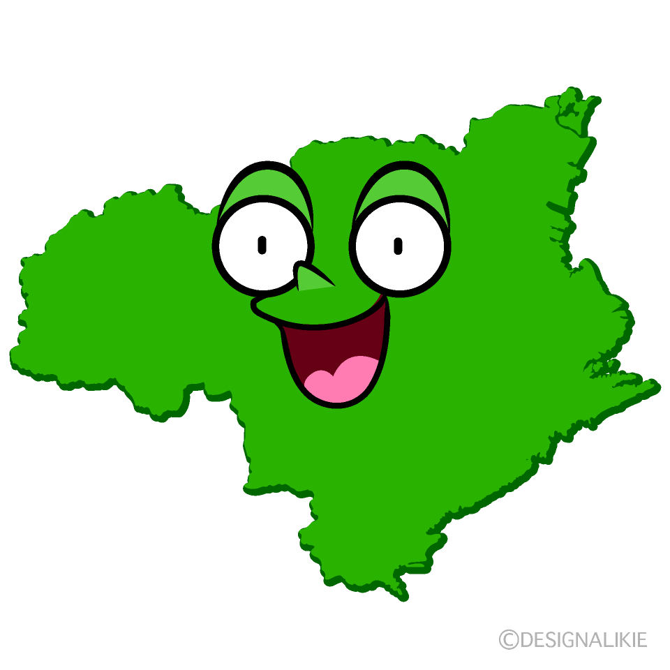 かわいい驚く徳島県イラスト