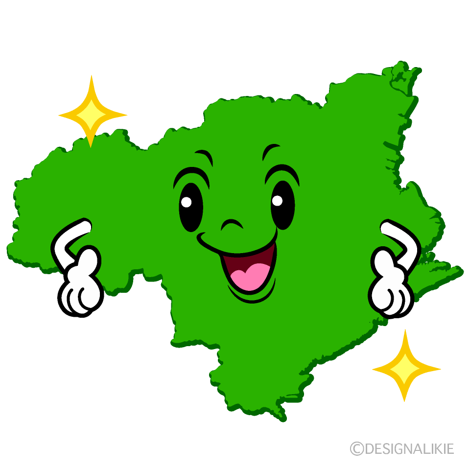 かわいい煌く徳島県イラスト