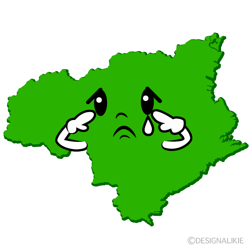 Cute Sad Tokushima Prefecture Clipart