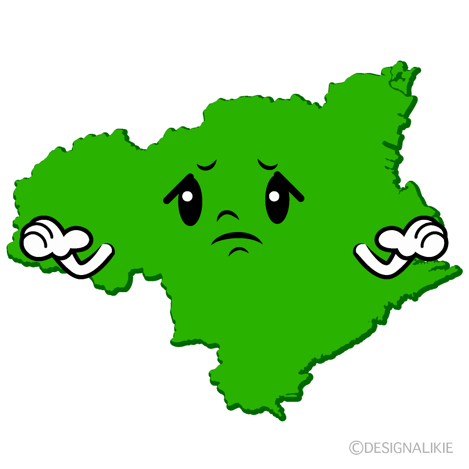 かわいい困る徳島県イラスト