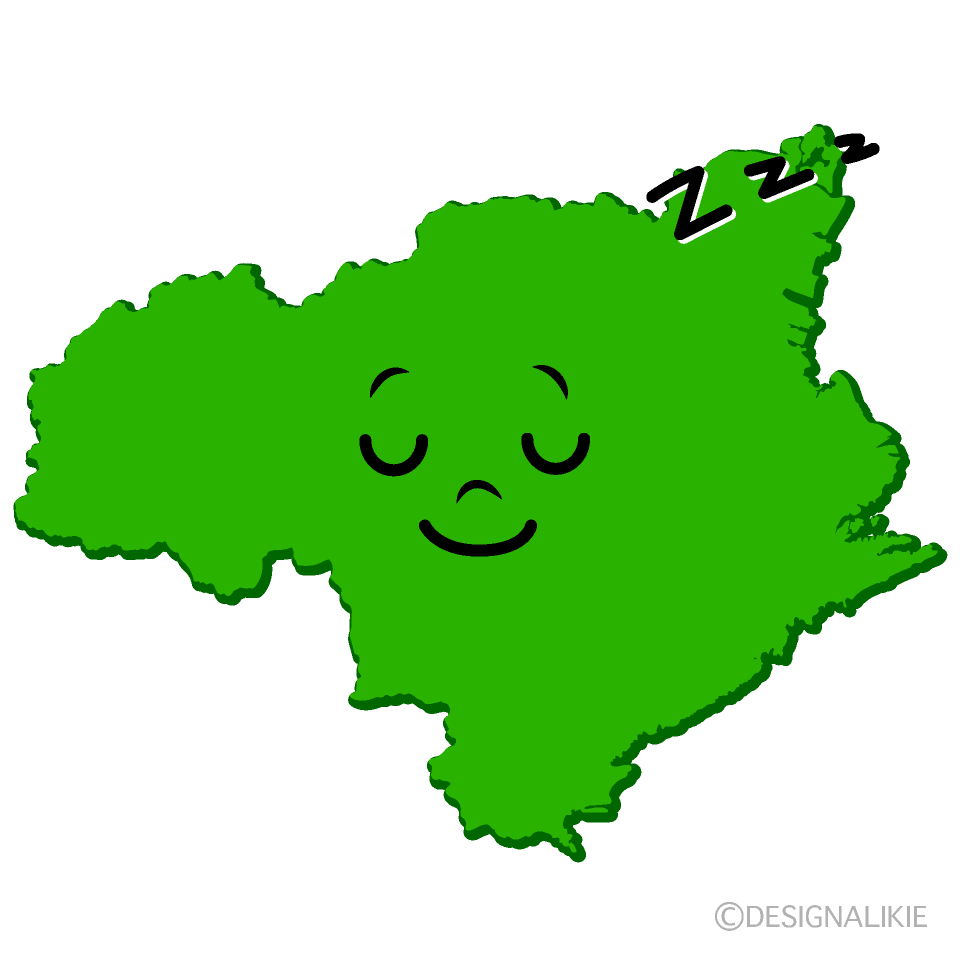 かわいい寝る徳島県イラスト