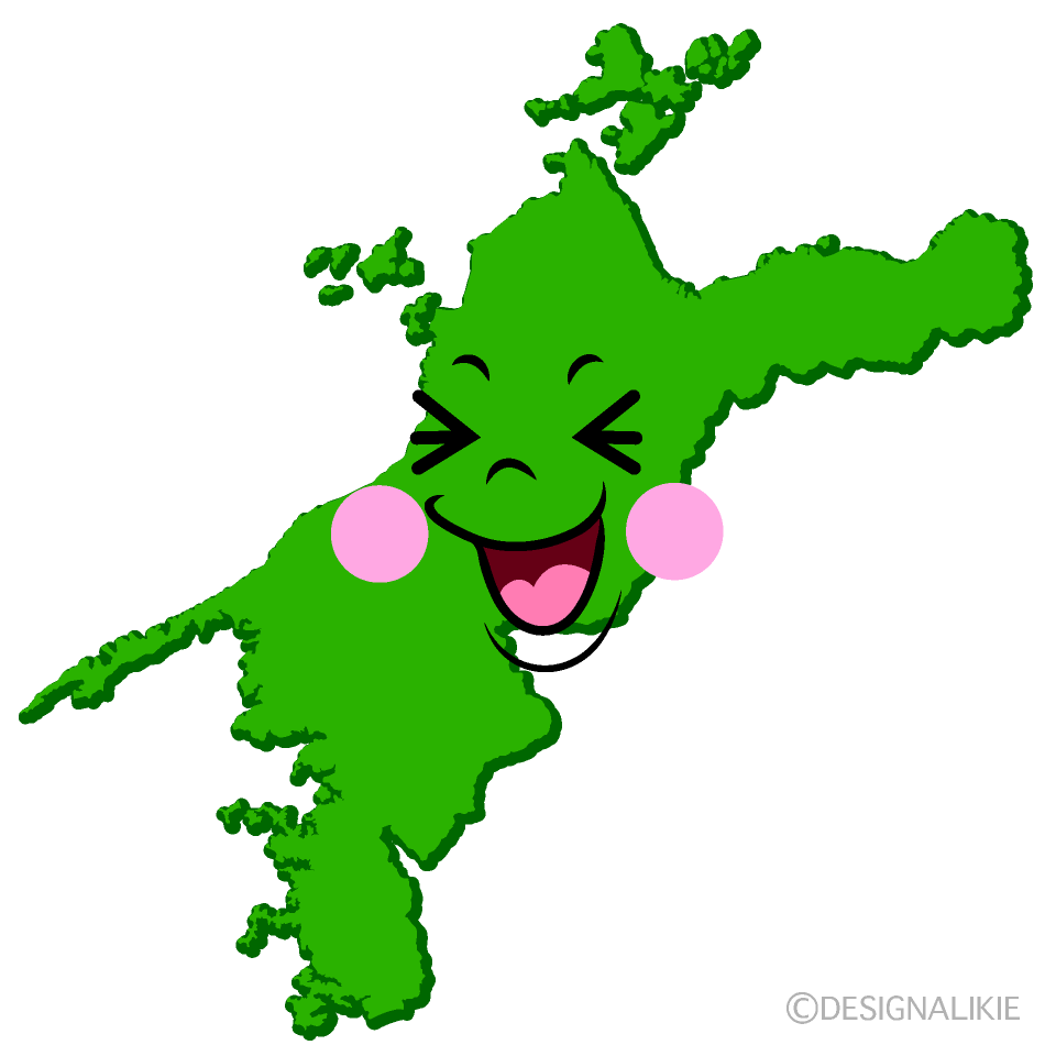 かわいい笑う愛媛県イラスト