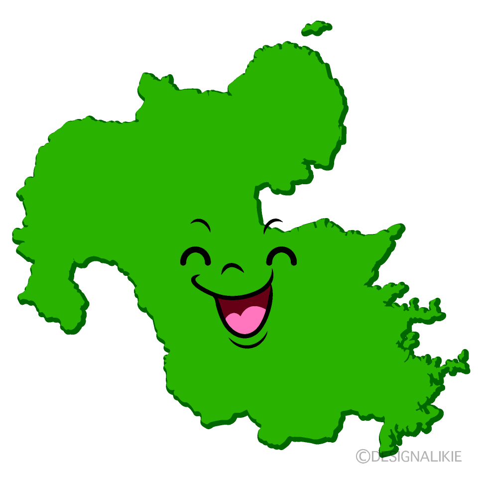 かわいい笑顔の大分県イラスト