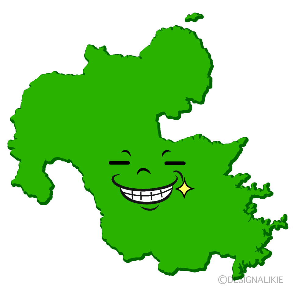 かわいいニヤリの大分県イラスト