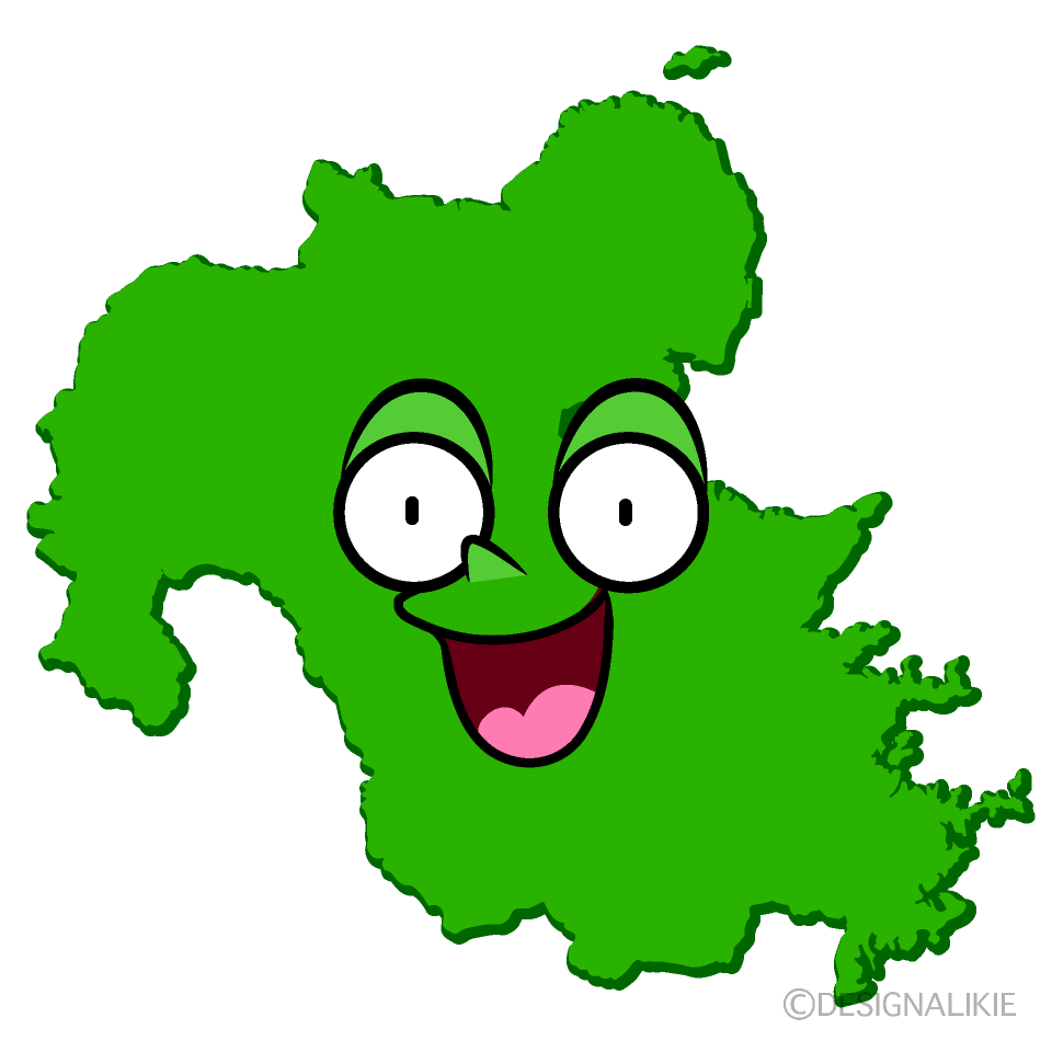 かわいい驚く大分県イラスト