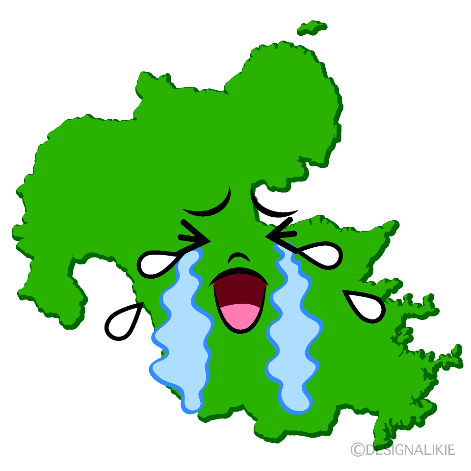 かわいい泣く大分県イラスト