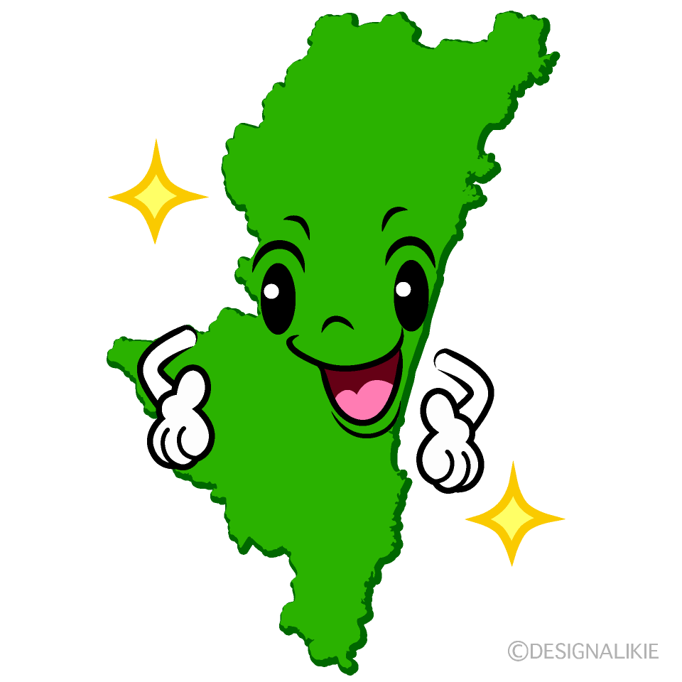 かわいい煌く宮崎県イラスト