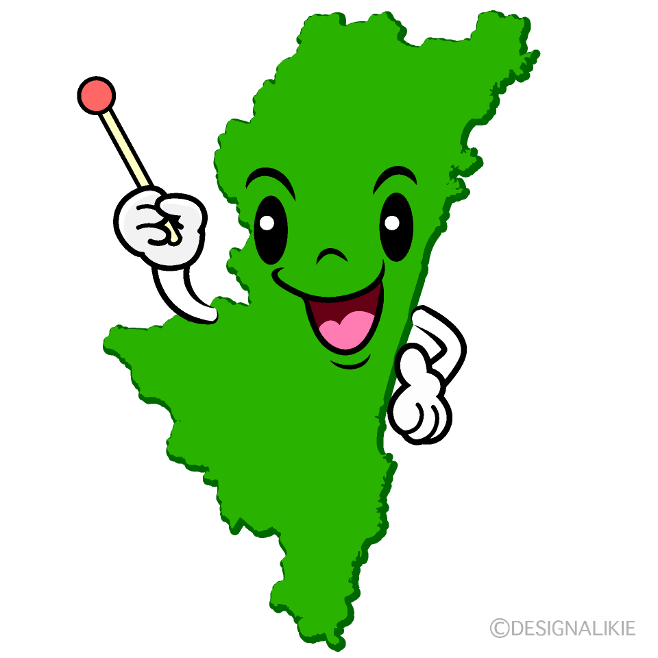 かわいい話す宮崎県イラスト