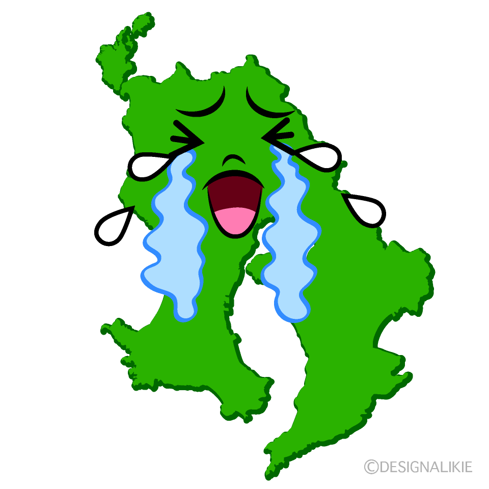 かわいい泣く鹿児島県イラスト