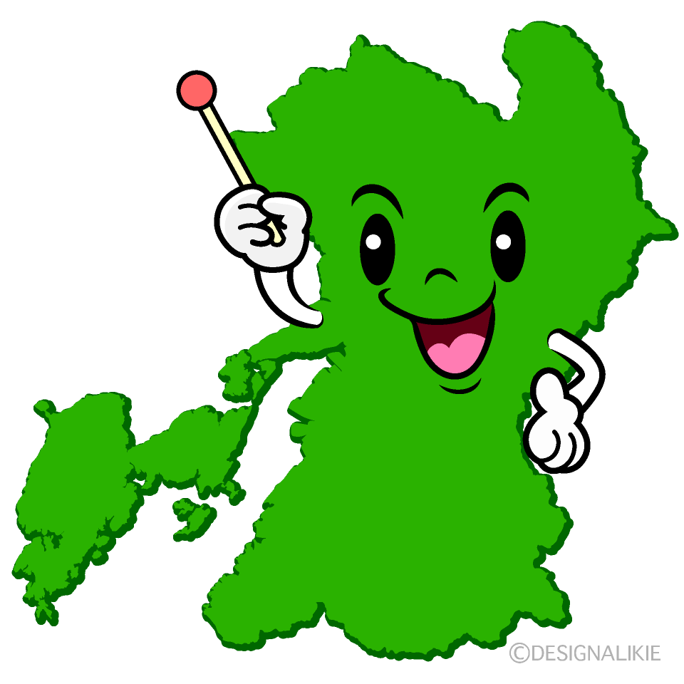 かわいい話す熊本県イラスト