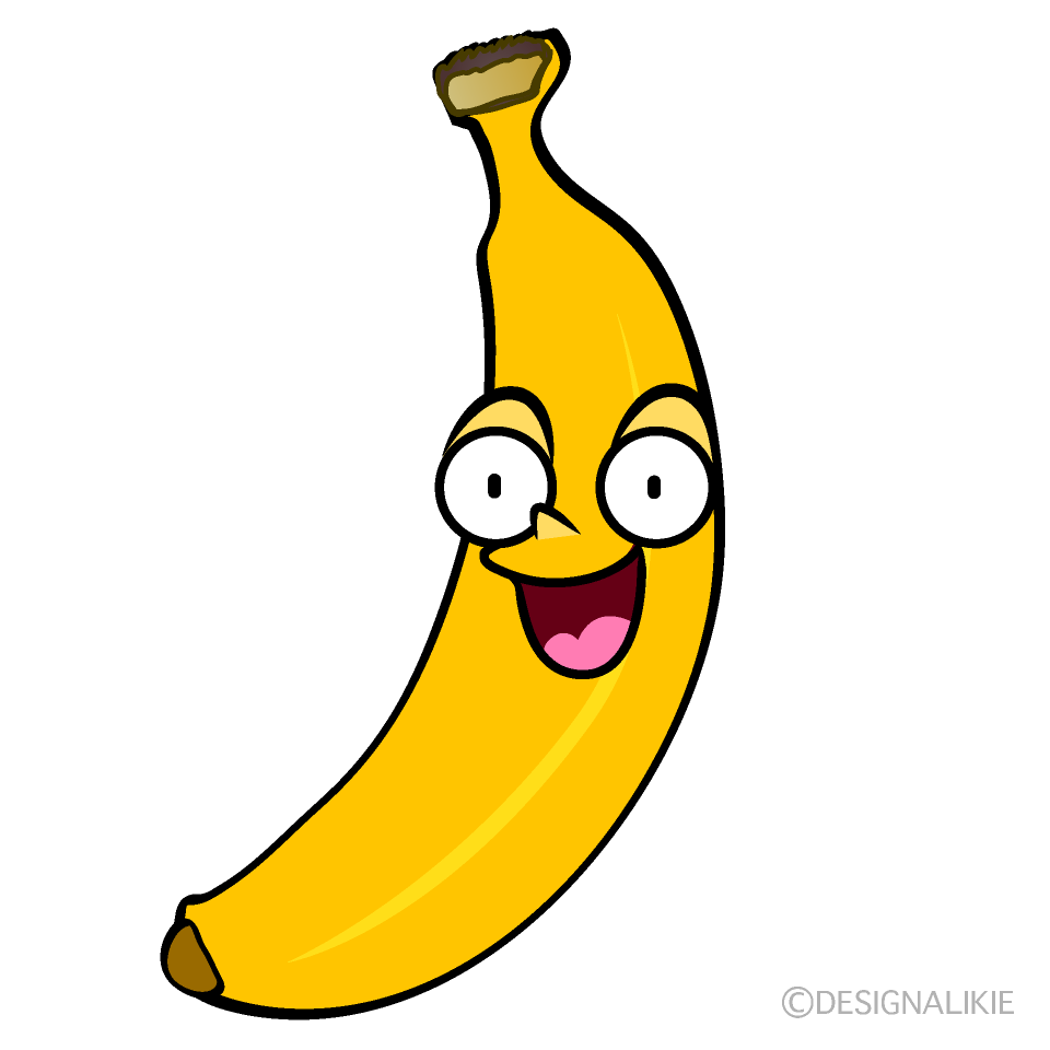かわいい驚くバナナイラスト