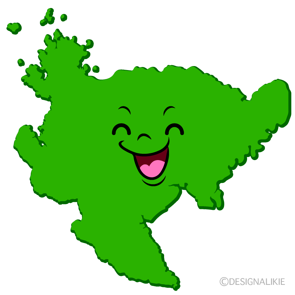 かわいい笑顔の佐賀県イラスト