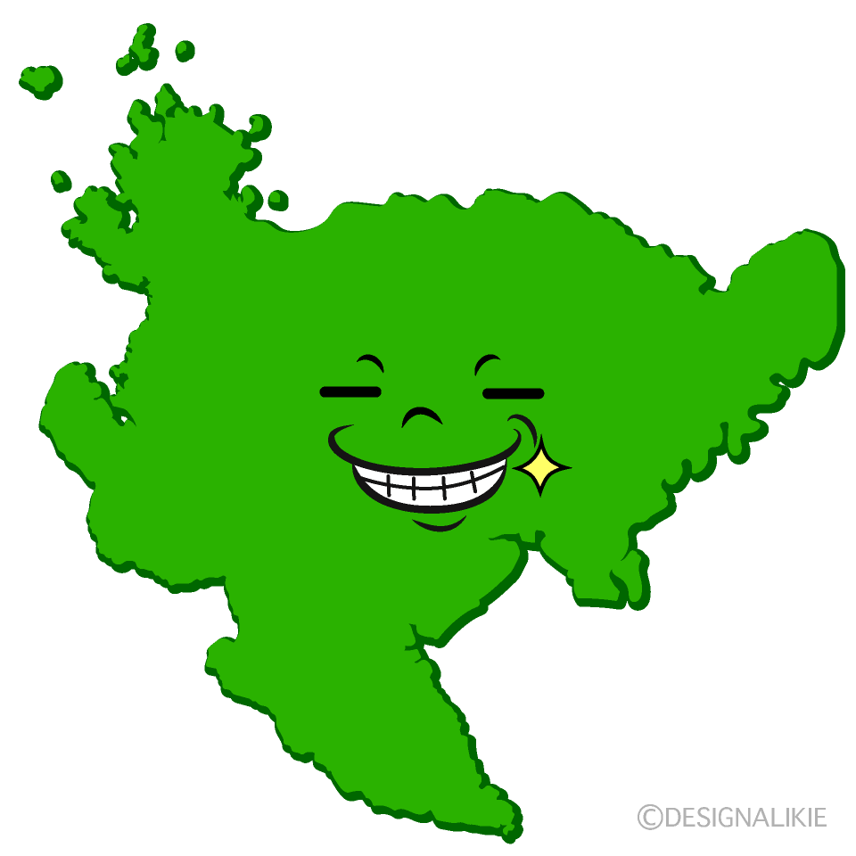 かわいいニヤリの佐賀県イラスト