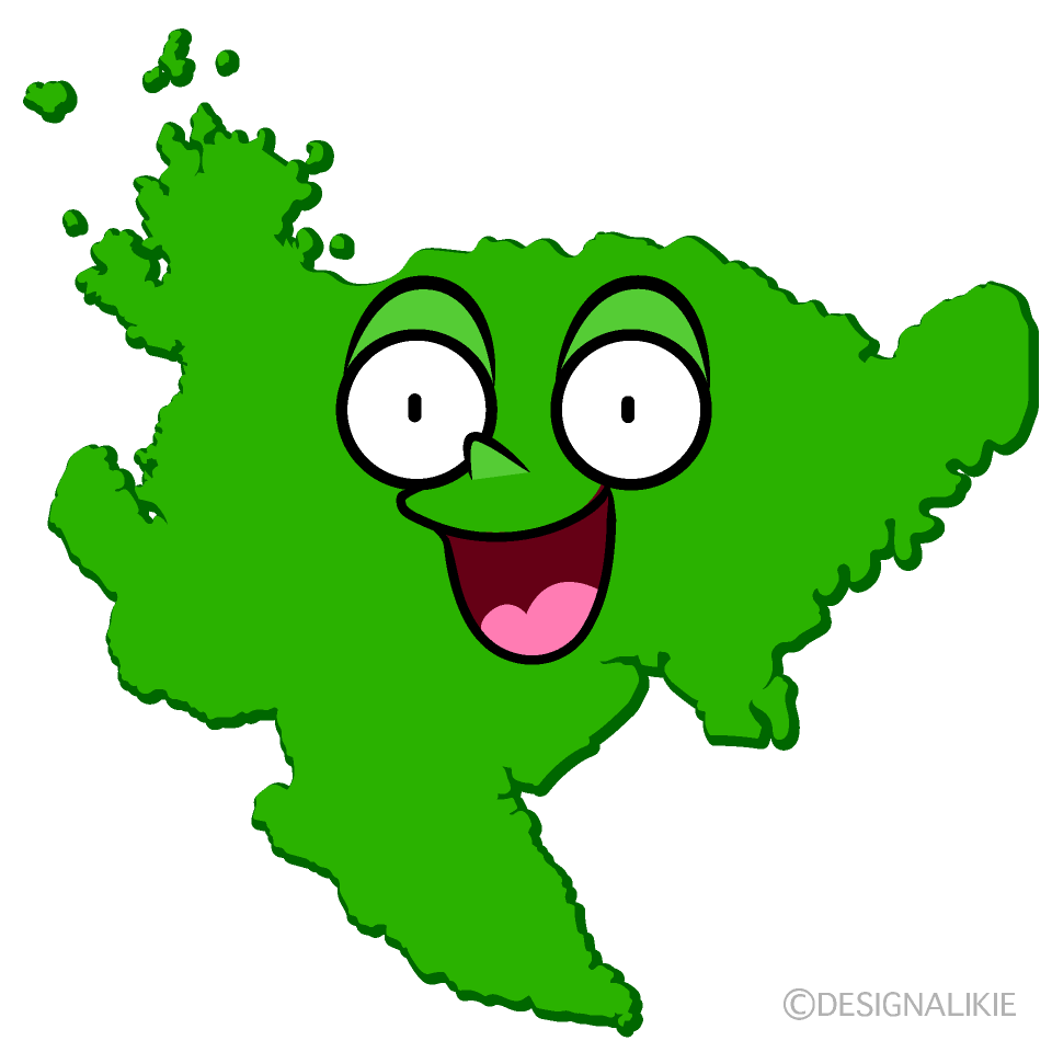 かわいい驚く佐賀県イラスト