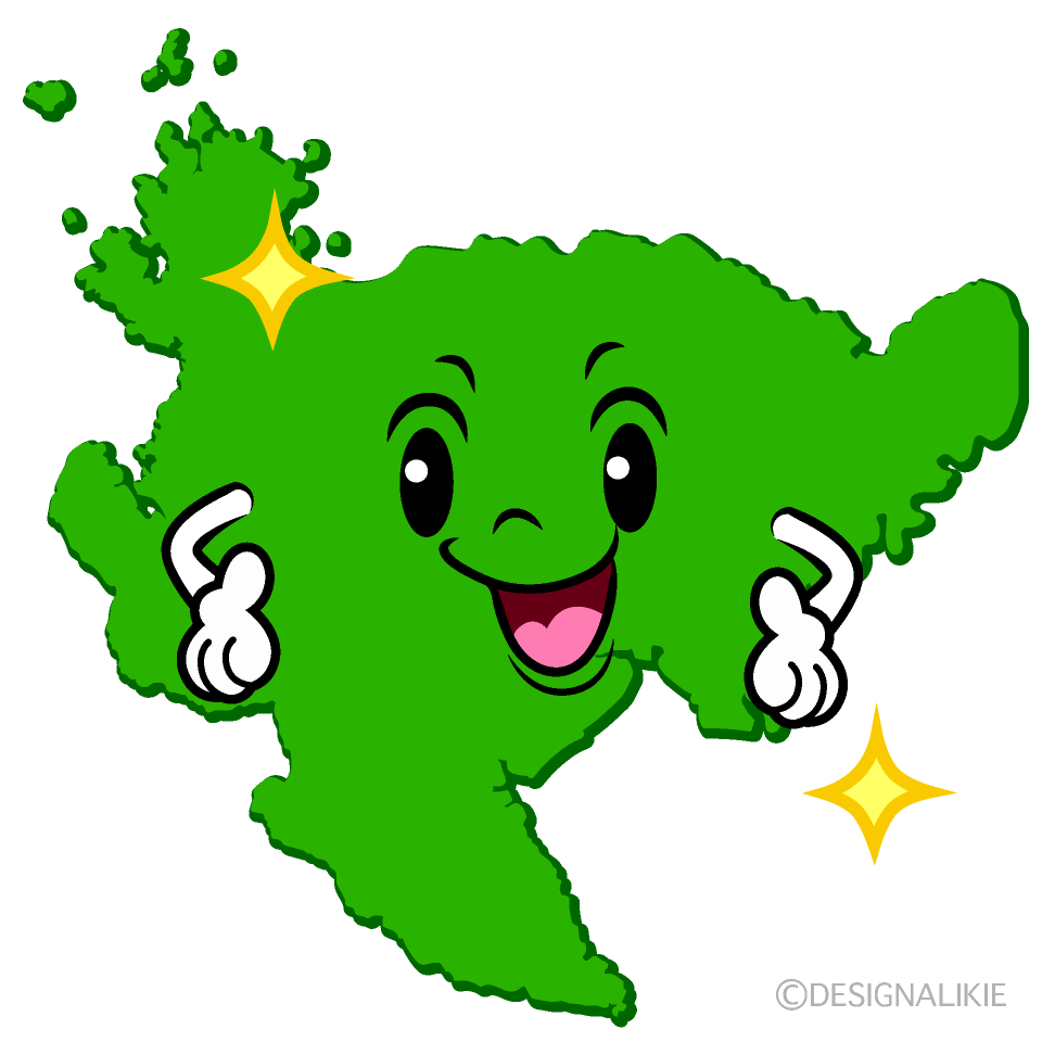 かわいい煌く佐賀県イラスト