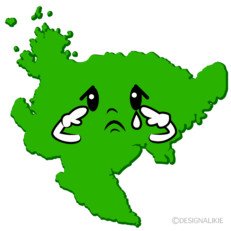 かわいい悲しい佐賀県イラスト
