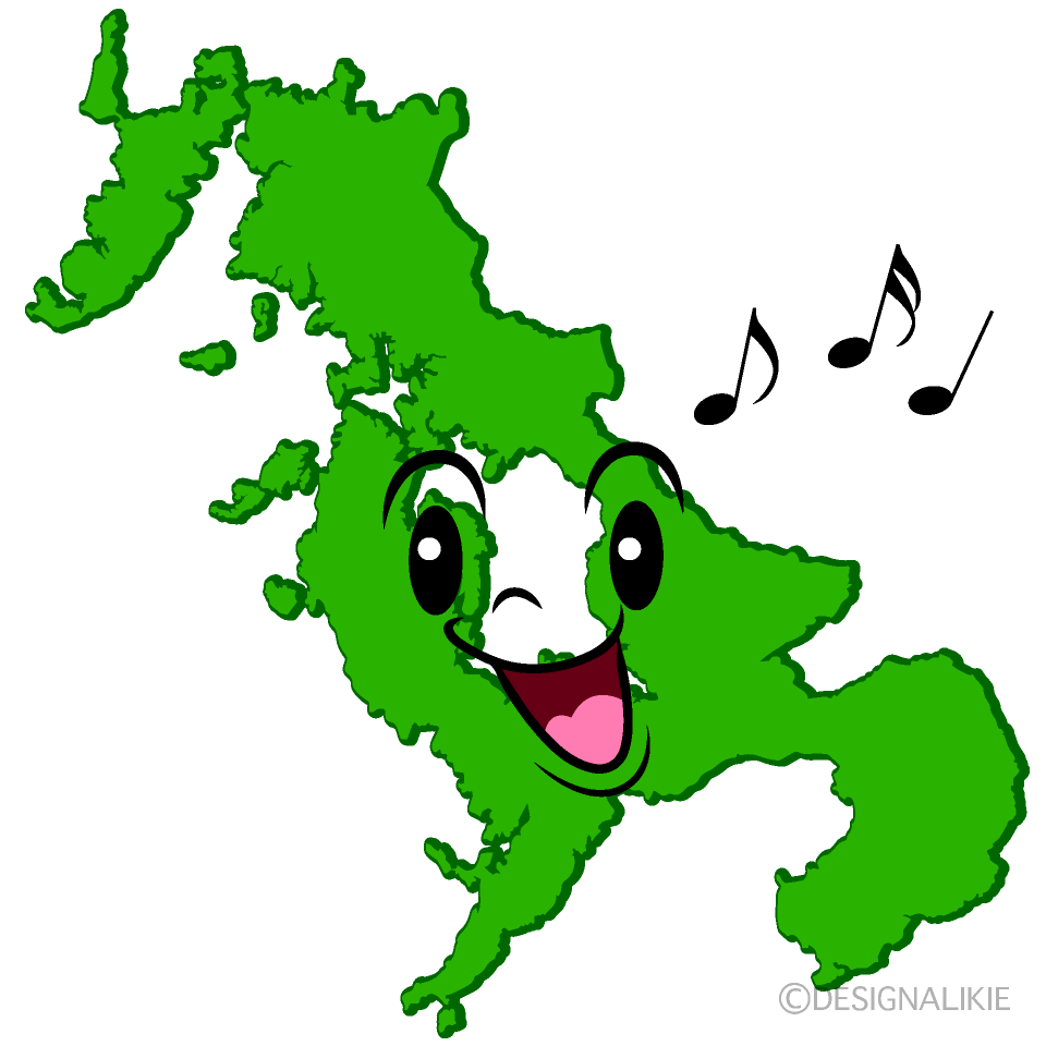 かわいい歌う長崎県イラスト
