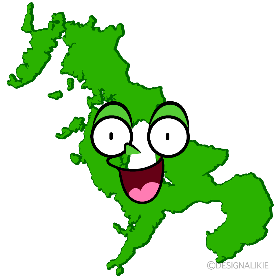 かわいい驚く長崎県イラスト