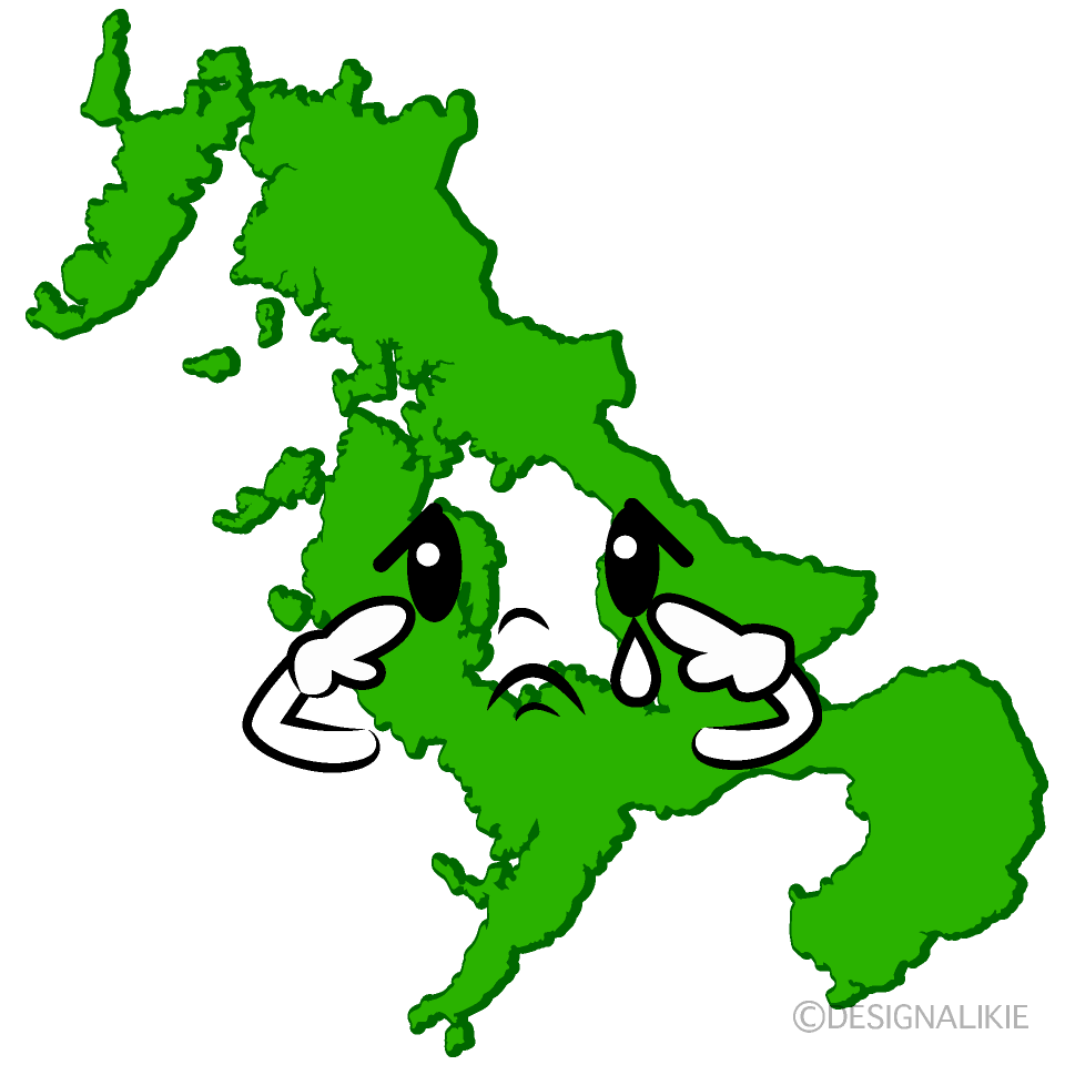 Cute Sad Nagasaki Prefecture Clipart