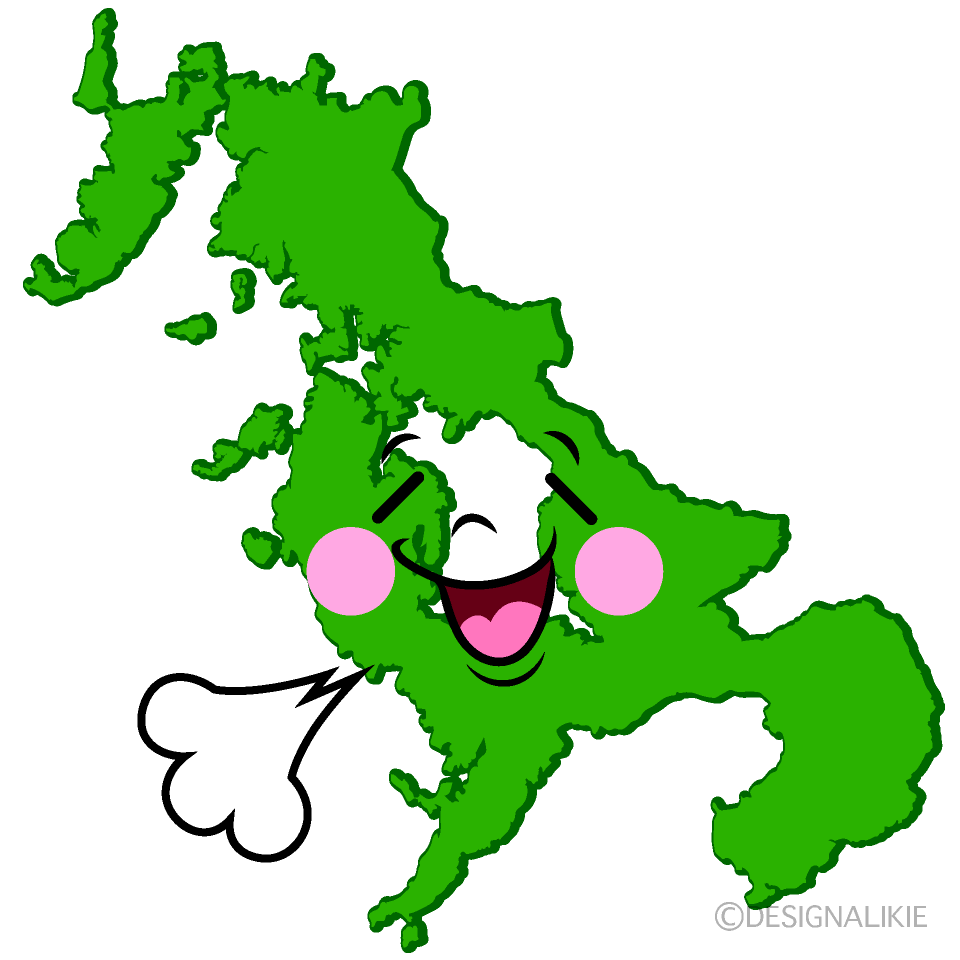 かわいいリラックスする長崎県イラスト