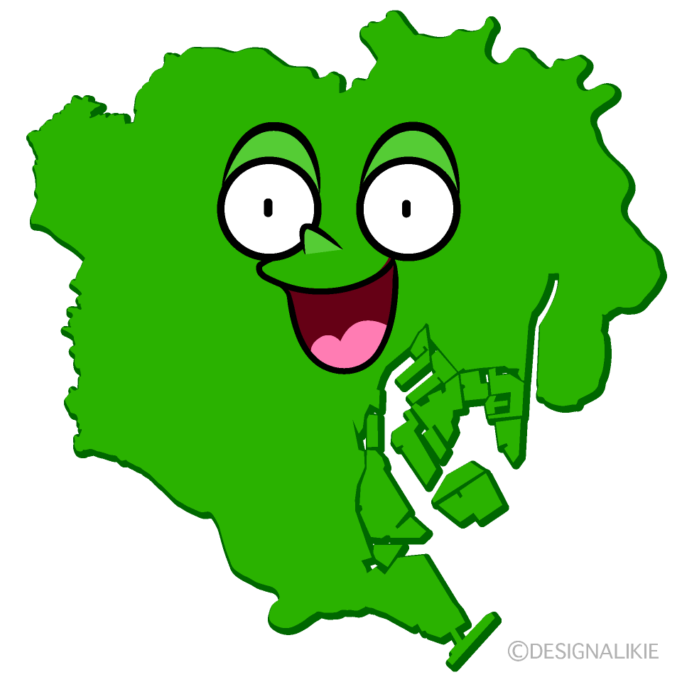 かわいい驚く東京23区イラスト