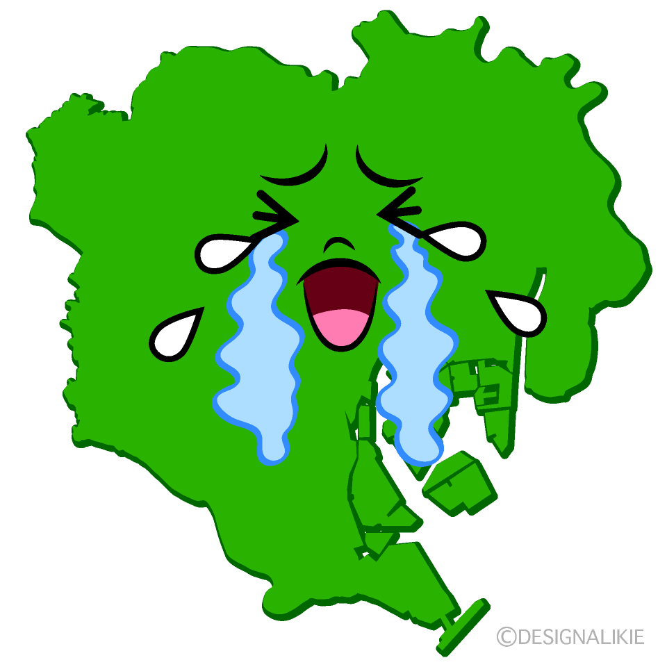 かわいい泣く東京23区イラスト