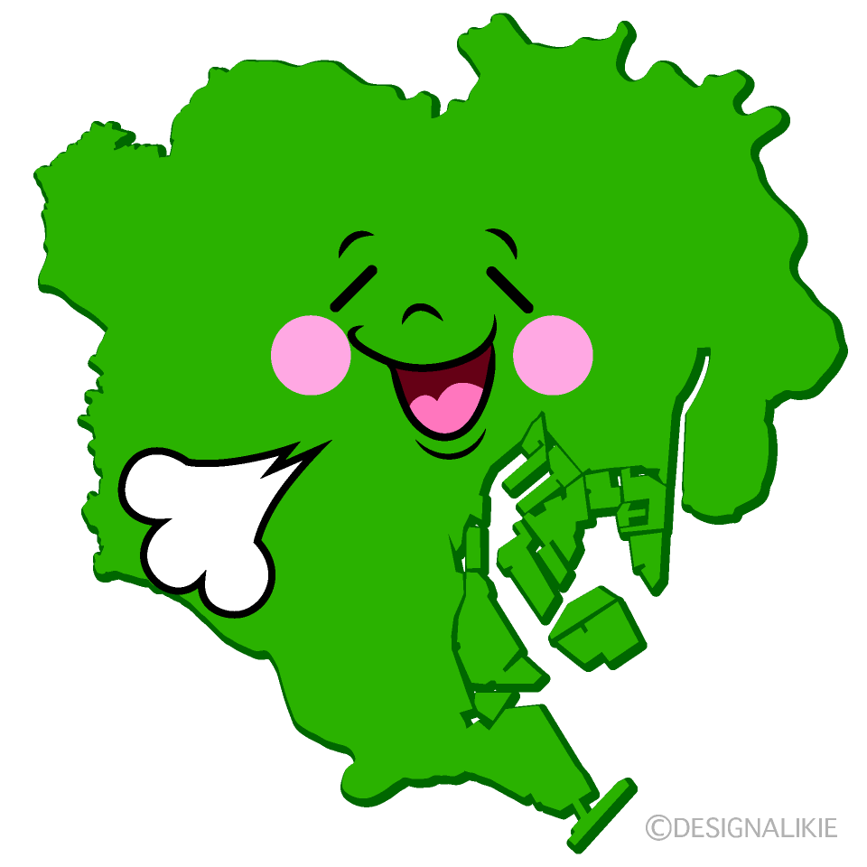 かわいいリラックスする東京23区イラスト