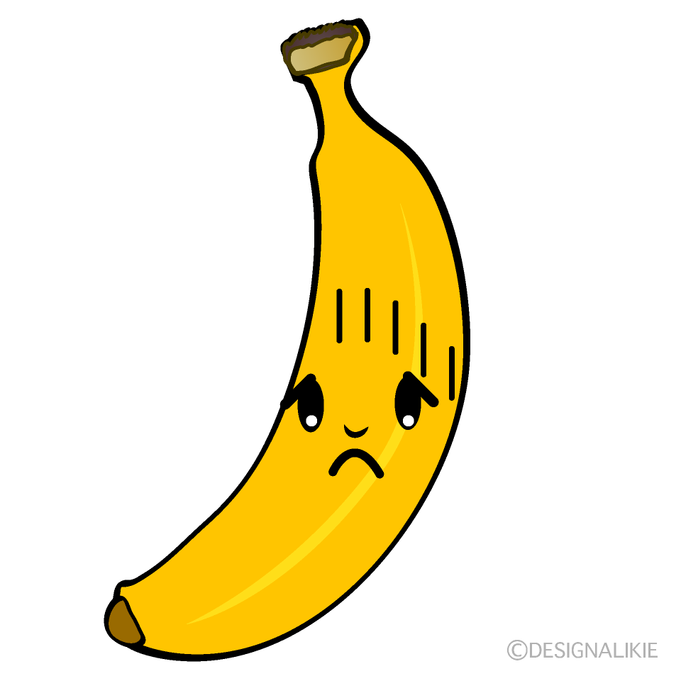かわいい落ち込むバナナイラスト