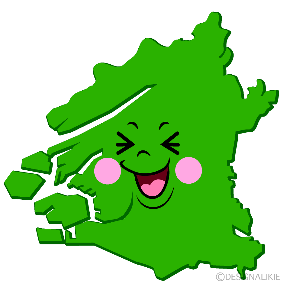 かわいい笑う大阪市イラスト