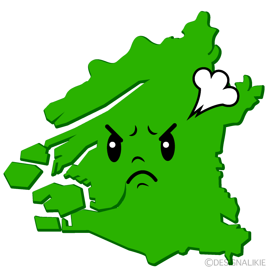 かわいい怒る大阪市イラスト