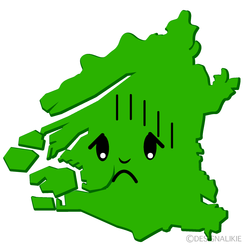 かわいい落ち込む大阪市イラスト