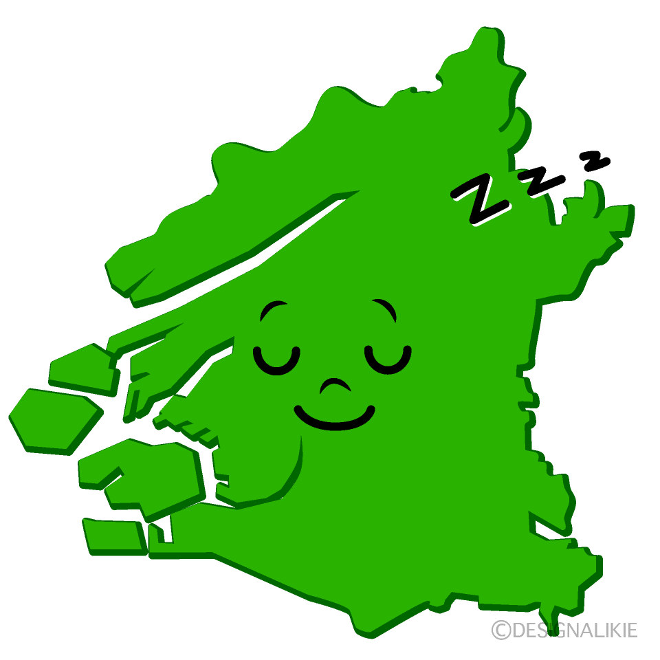かわいい寝る大阪市イラスト