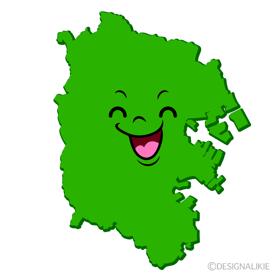 かわいい笑顔の横浜市イラスト