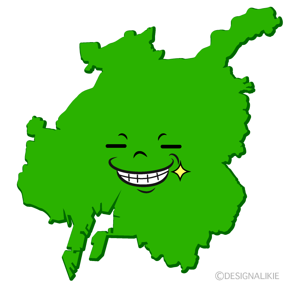 かわいいニヤリの名古屋市イラスト
