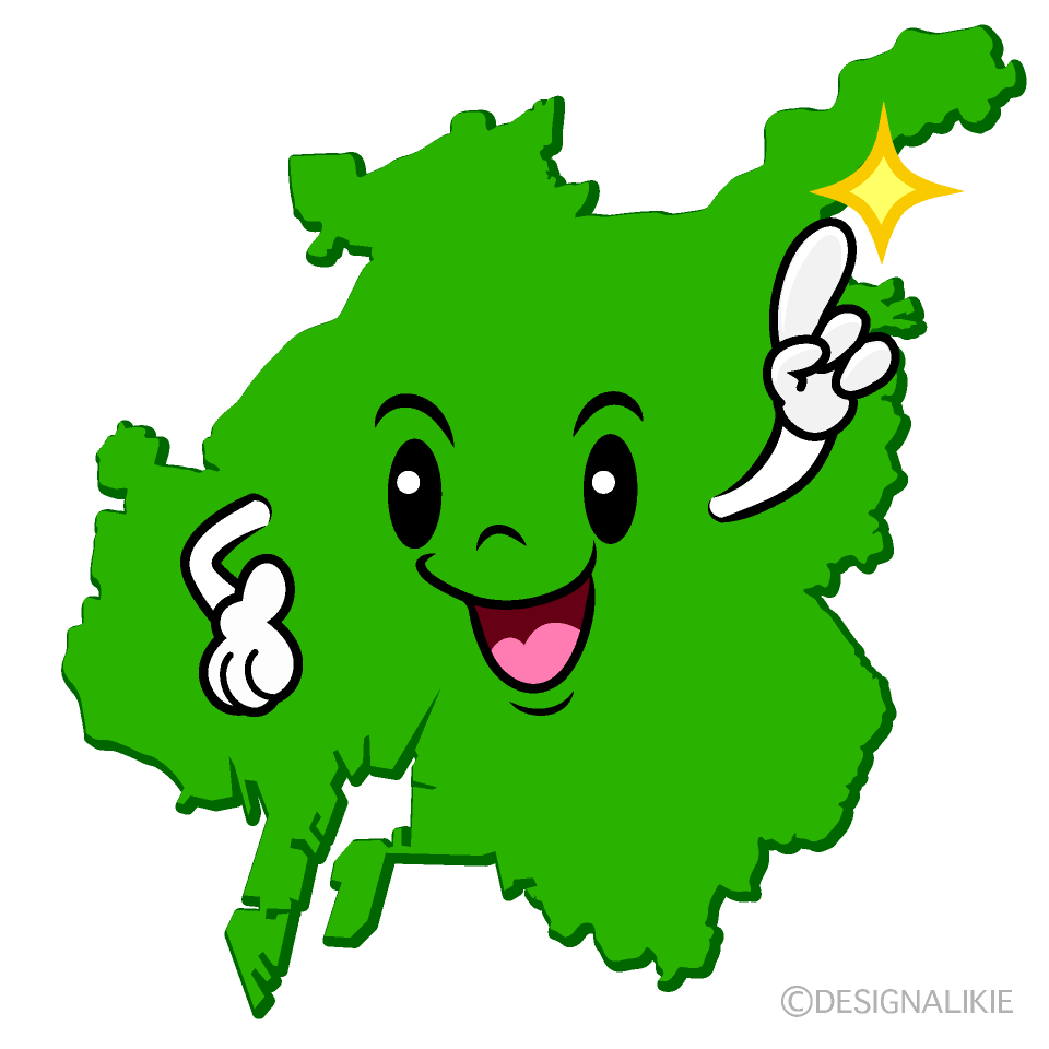 かわいい指差す名古屋市イラスト