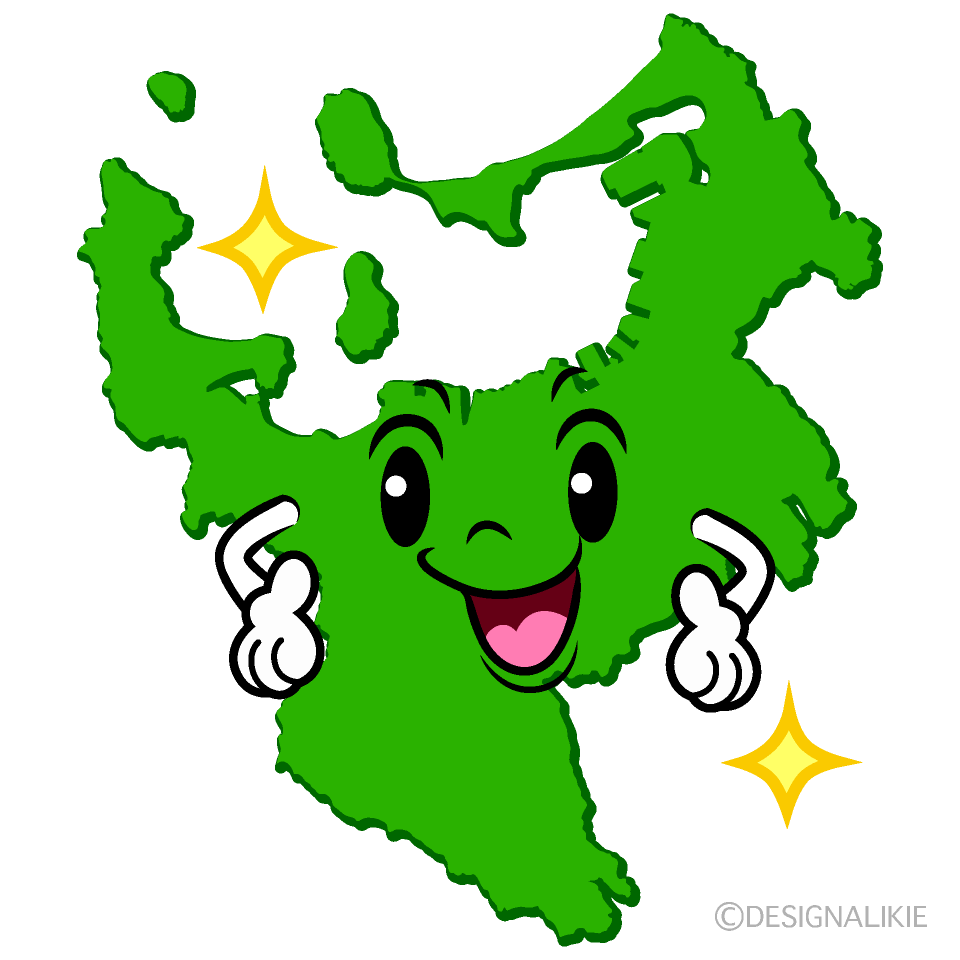 かわいい煌く福岡市イラスト
