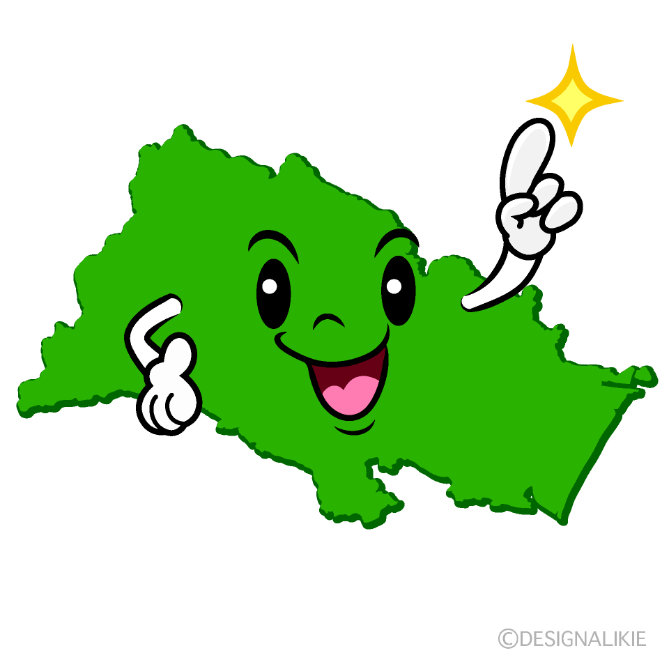 かわいい指差す仙台市イラスト