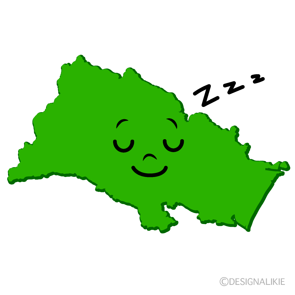 かわいい寝る仙台市イラスト