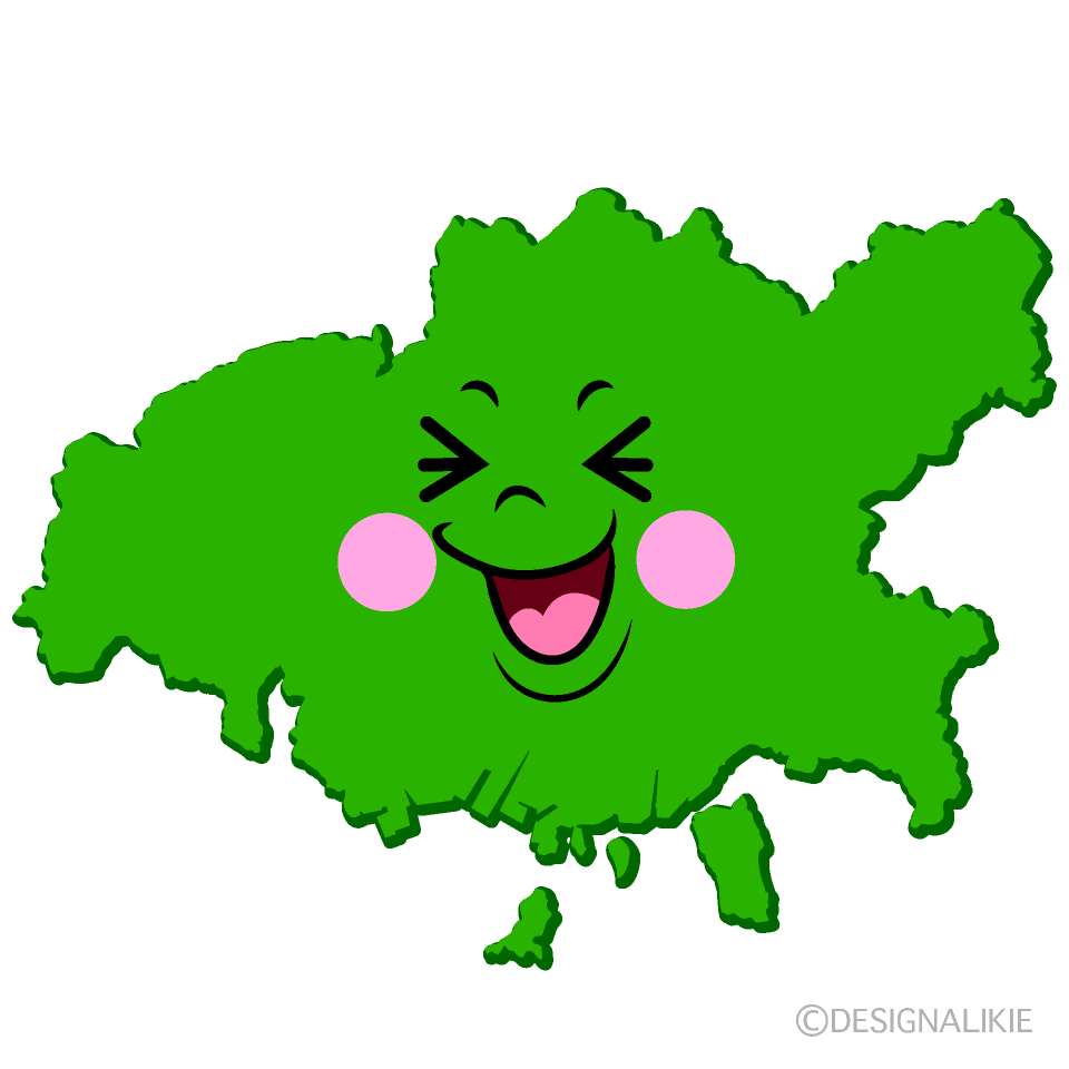 かわいい笑う広島市イラスト