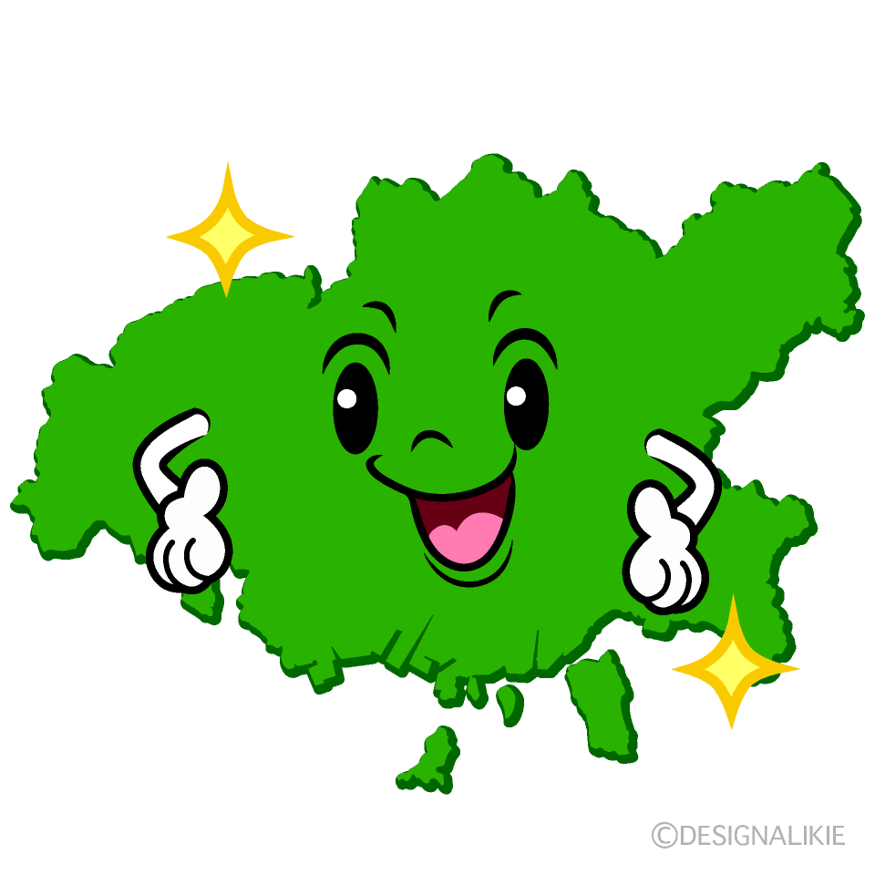 かわいい煌く広島市イラスト