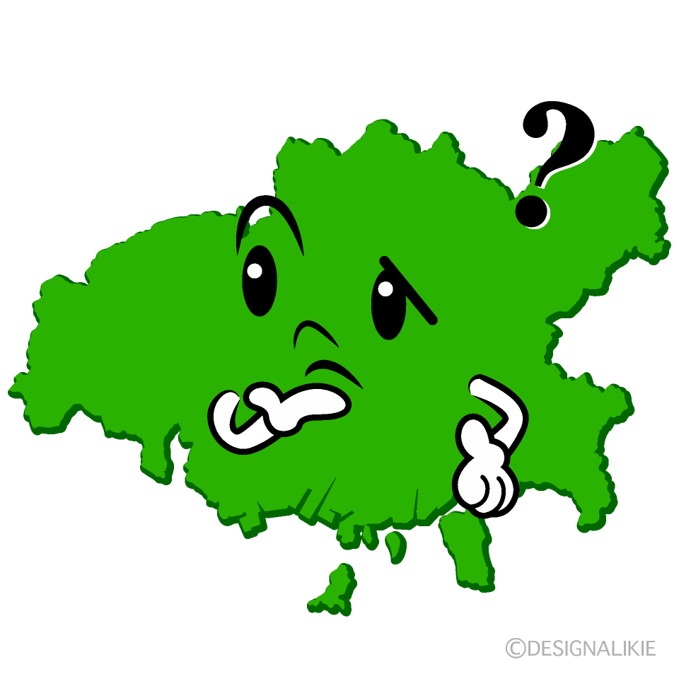 かわいい考える広島市イラスト