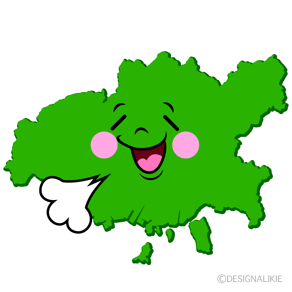 かわいいリラックスする広島市イラスト