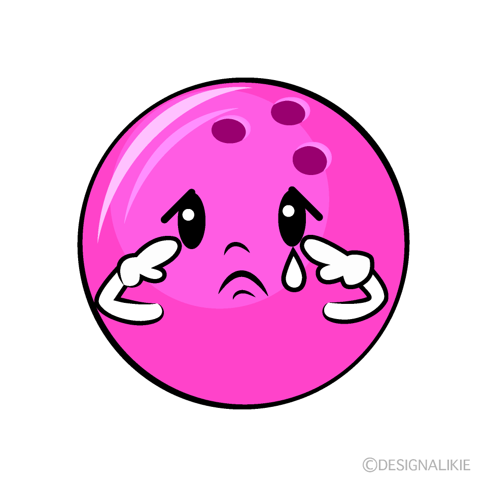 かわいい悲しいボウリングボールイラスト