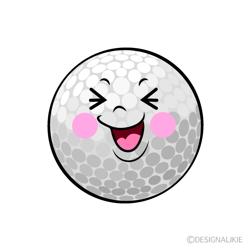 Cute Laughing Golf Ball Clipart